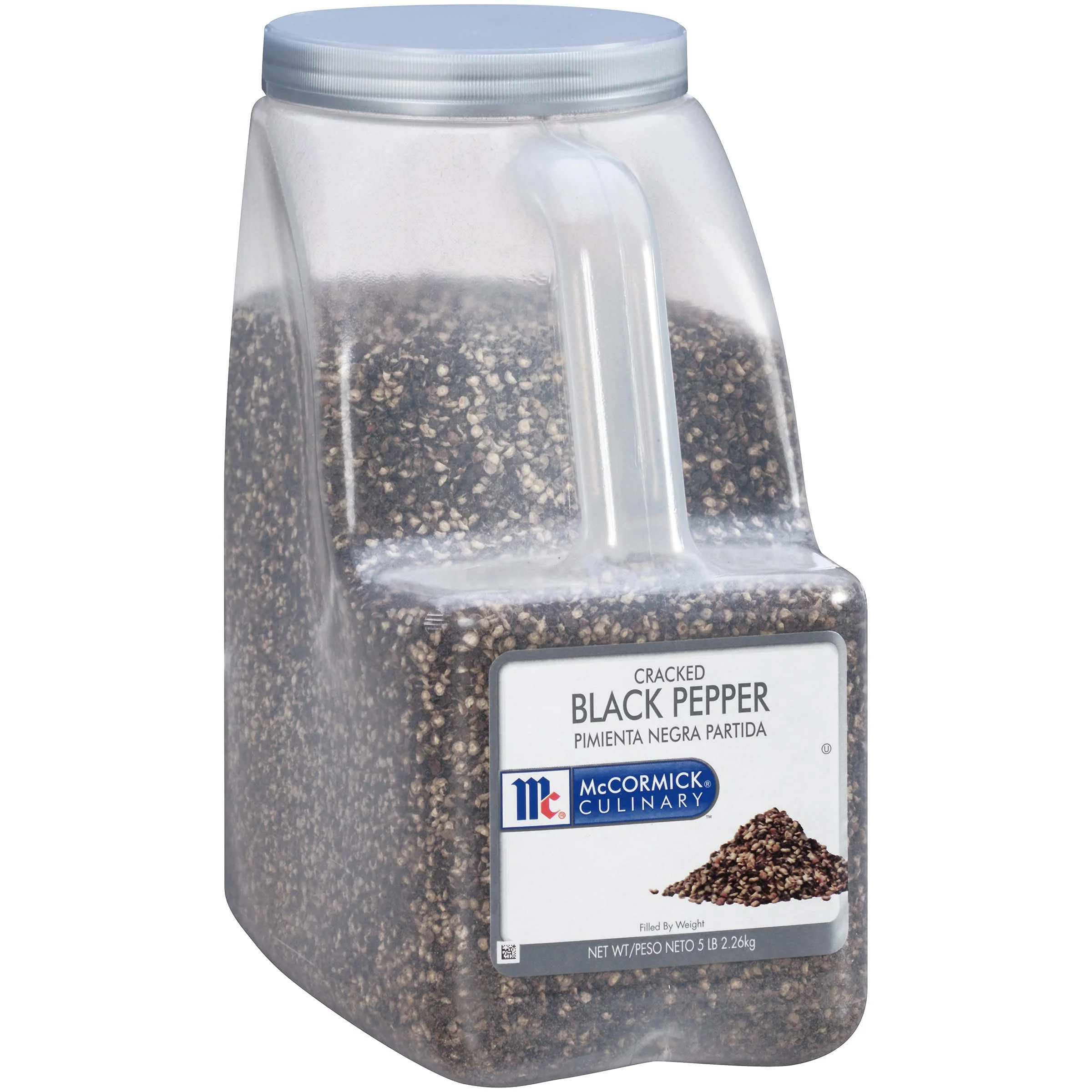 Mccormick Culinary Cracked Black Pepper, 5 Lb - One 5 Pound Container Of Bulk Coarse Black Pepper For Recipe Customization, Perfect On Kabobs, Steak