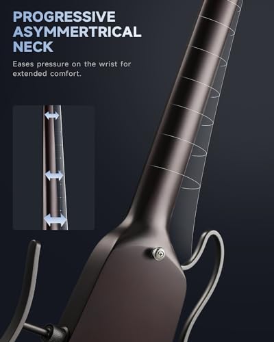 Donner HUSH-X Electric Guitar Kit - Featherlight Travel Guitar with Easy Assemble Stands, Great for Travel and Practice, Mahogany Solid Body, Gig Bag