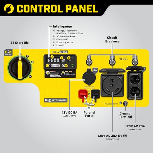 Champion Power Equipment 4250-Watt Dual Fuel RV Ready Portable Open Frame Inverter Generator with Quiet Technology