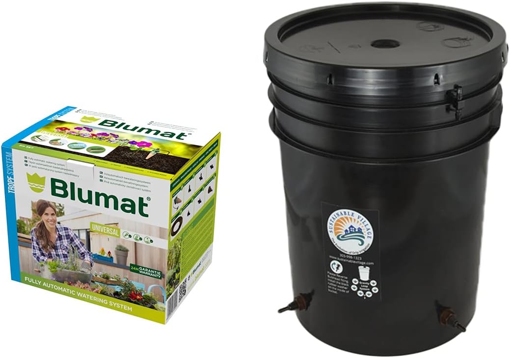 Blumat Drip System - 6 Pack Small Kit with Reservoir - Smart Automatic Watering System, Great for Vacation, Made in Austria