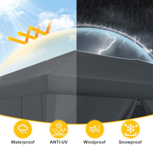 COBIZI Canopy 10x20 Pop Up Canopy Tent with 6 Sidewalls Party Tents for Parties Weddings Backyard Waterproof Canopy Outdoor Commercial Canopy Event