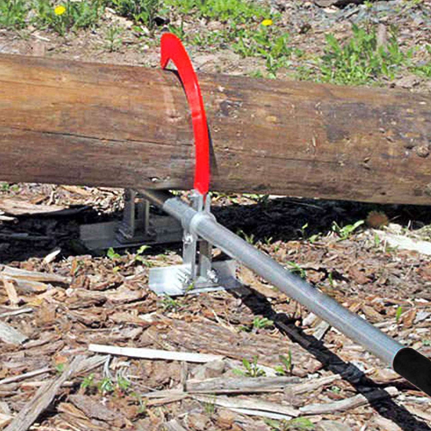 Happybuy 47" Timberjack with 2 Jacks Handle Cant Hook Aluminum Log Jack Log Lifter Alloy for Felling and Logging