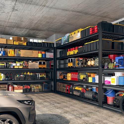 REIBII 60" W Garage Shelving Heavy Duty Metal Shelving 3000LBS Storage Shelves Adjustable Metal Shelves for Storage Industrial Garage Shelves for