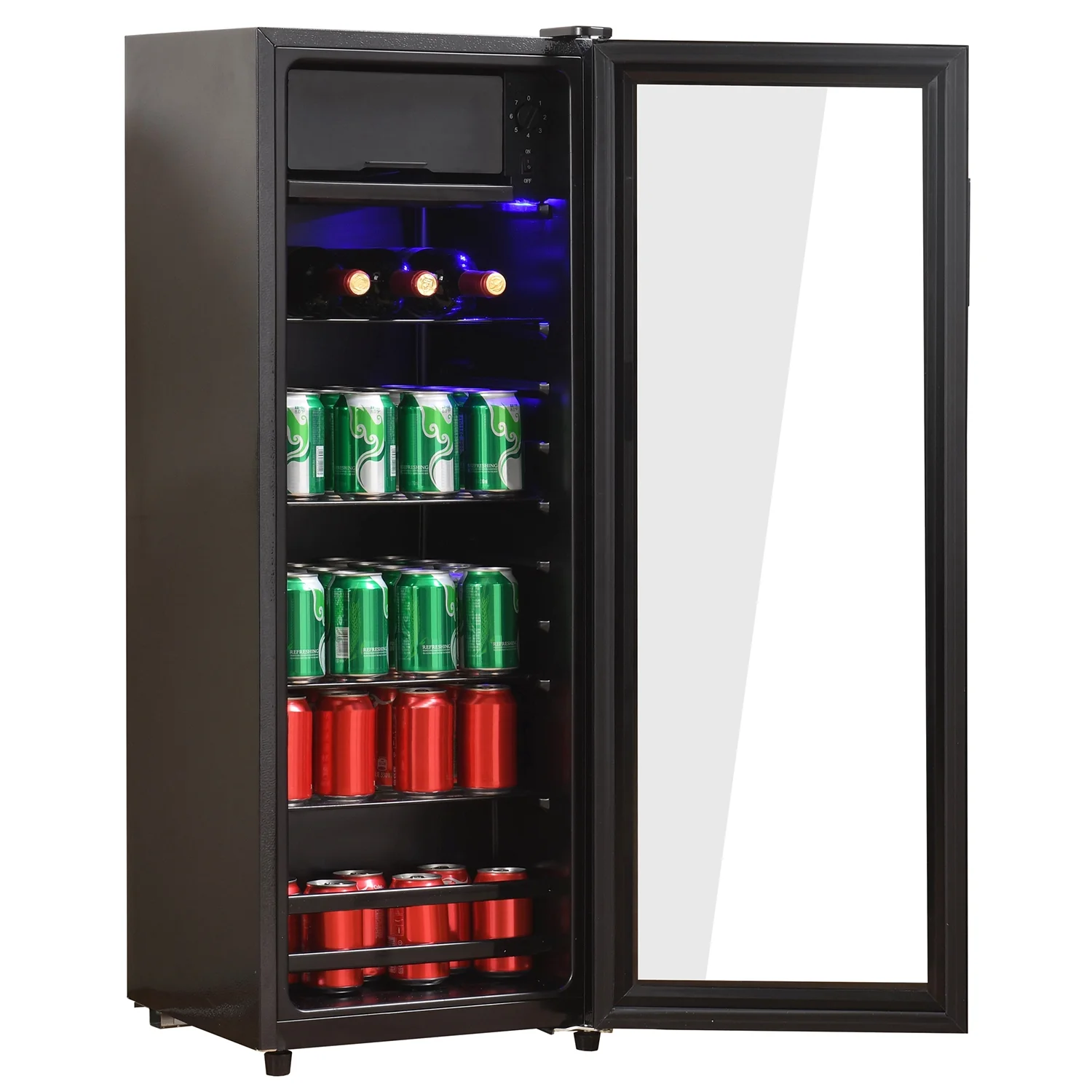 Kadyn 4.5cu.Ft Mini Fridge, 0.3cu.Ft Freezer for Home, Rv, Apartment, Office, Etc, Black, 16.10×15.70×43.10