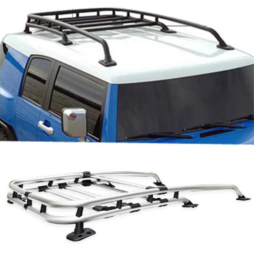 Ikon Motorsports Fits 07-14 Fj Cruiser OE Roof Rack Rail Cross Bar Luggage Carrier Aluminum
