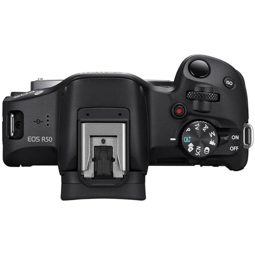 Canon EOS R50 Mirrorless Camera RF-S 18-45mm f/4.5-6.3 is STM and RF-S 55-210mm f/5-7.1 is STM Lens Kit Shoulder Bag, Black