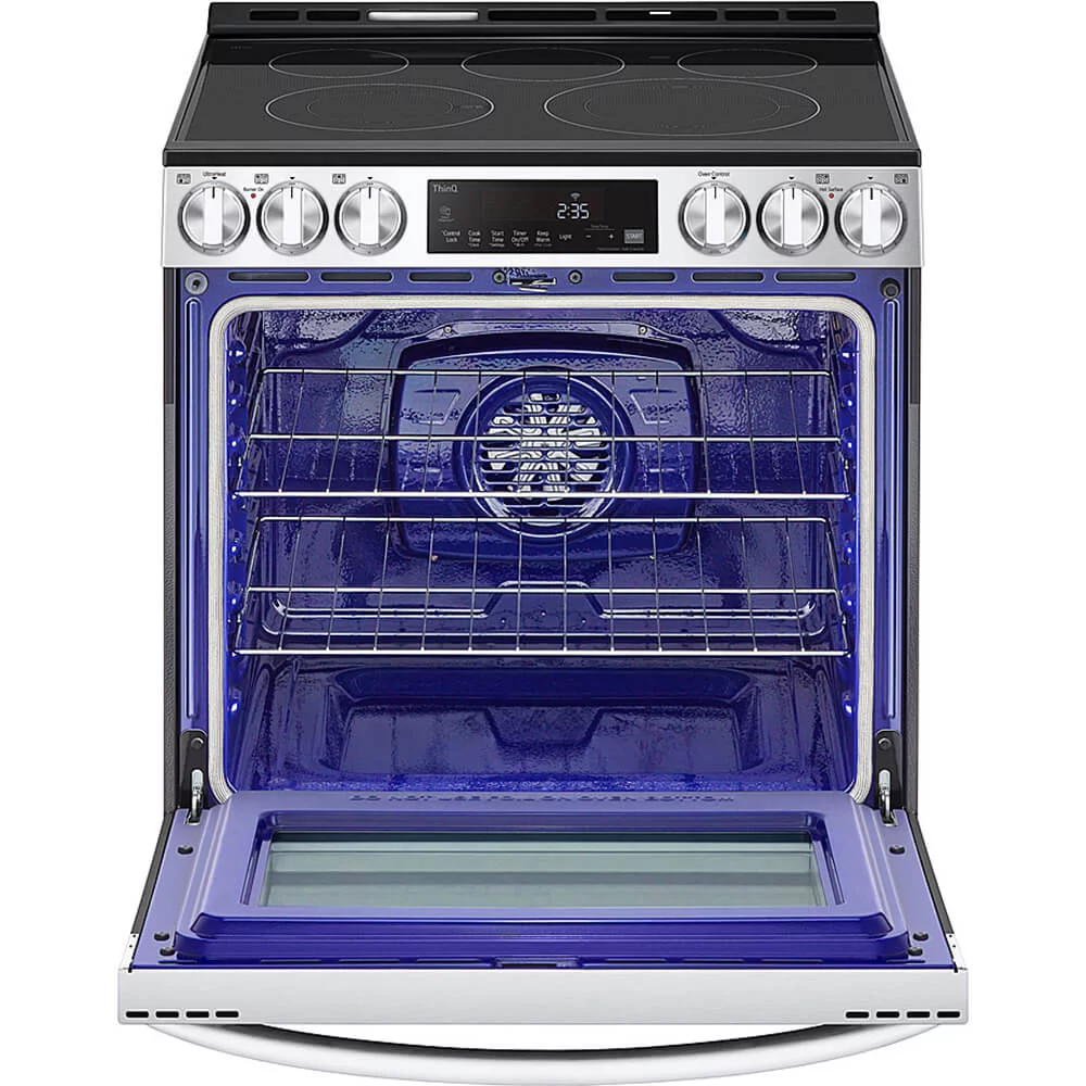 LG LSEL6333F 6.3 Cu. Ft. Stainless Smart Convection Electric Range with Air Fry & EasyClean