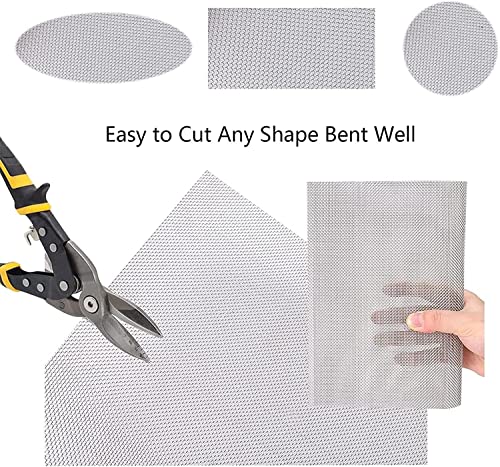 IBOWZ Stainless Steel Woven Wire Mesh 304 Stainless Steel Woven Mesh 120 Mesh Fine Screen Mesh Hard and Heat-Resistant Woven Wire for Home, Kitchen
