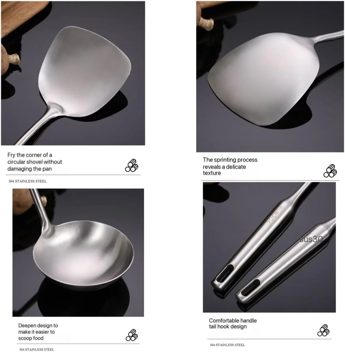 Premium 7-Piece Gold Kitchen Utensil Set with Stand, Stainless Steel Cooking Tools- Dishwasher Safe Ladle, Spoon, Spatula, Pasta Fork