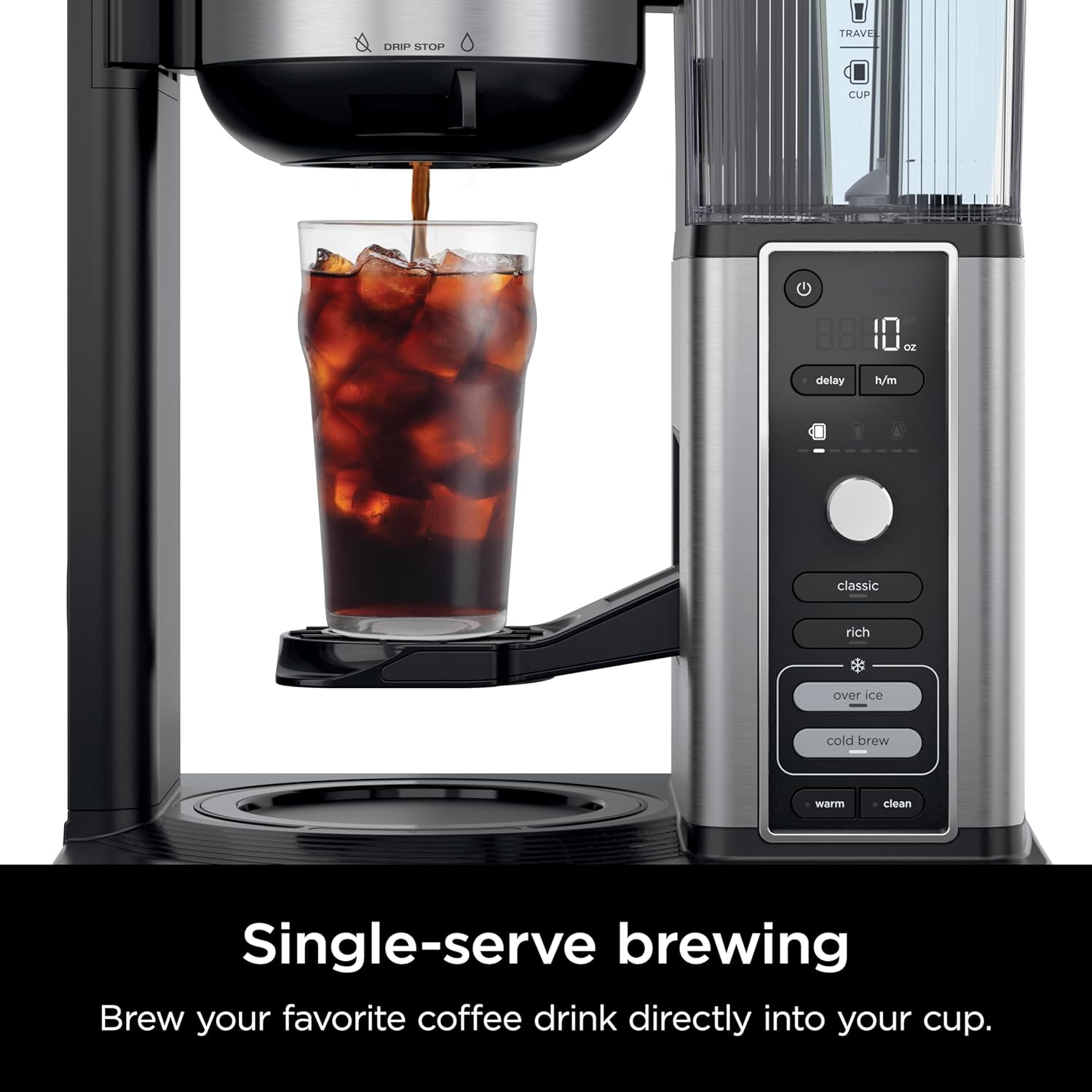 Ninja Hot & Iced XL Coffee Maker with Rapid Cold Brew, 4 Brew Styles, 8 Sizes Small Cup to Travel Mug, Single-Serve Coffee Brewer, 12-Cup Carafe