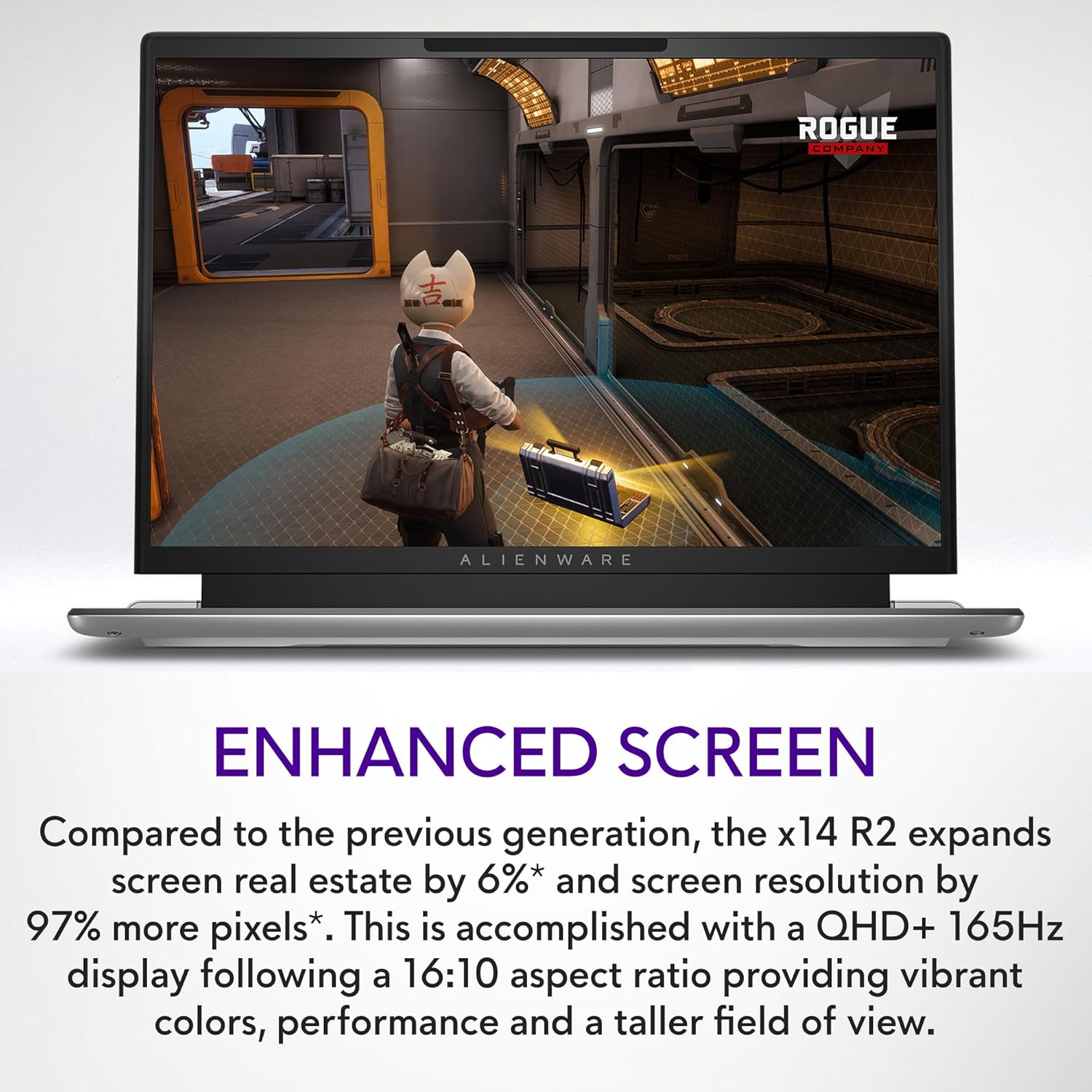Alienware x14 R2 Gaming Laptop 14" QHD+ 165Hz G-Sync, Intel Core i7-13620H, NVIDIA GeForce RTX 4060 8GB, 32GB RAM, 1TB SSD, Windows 11 Home