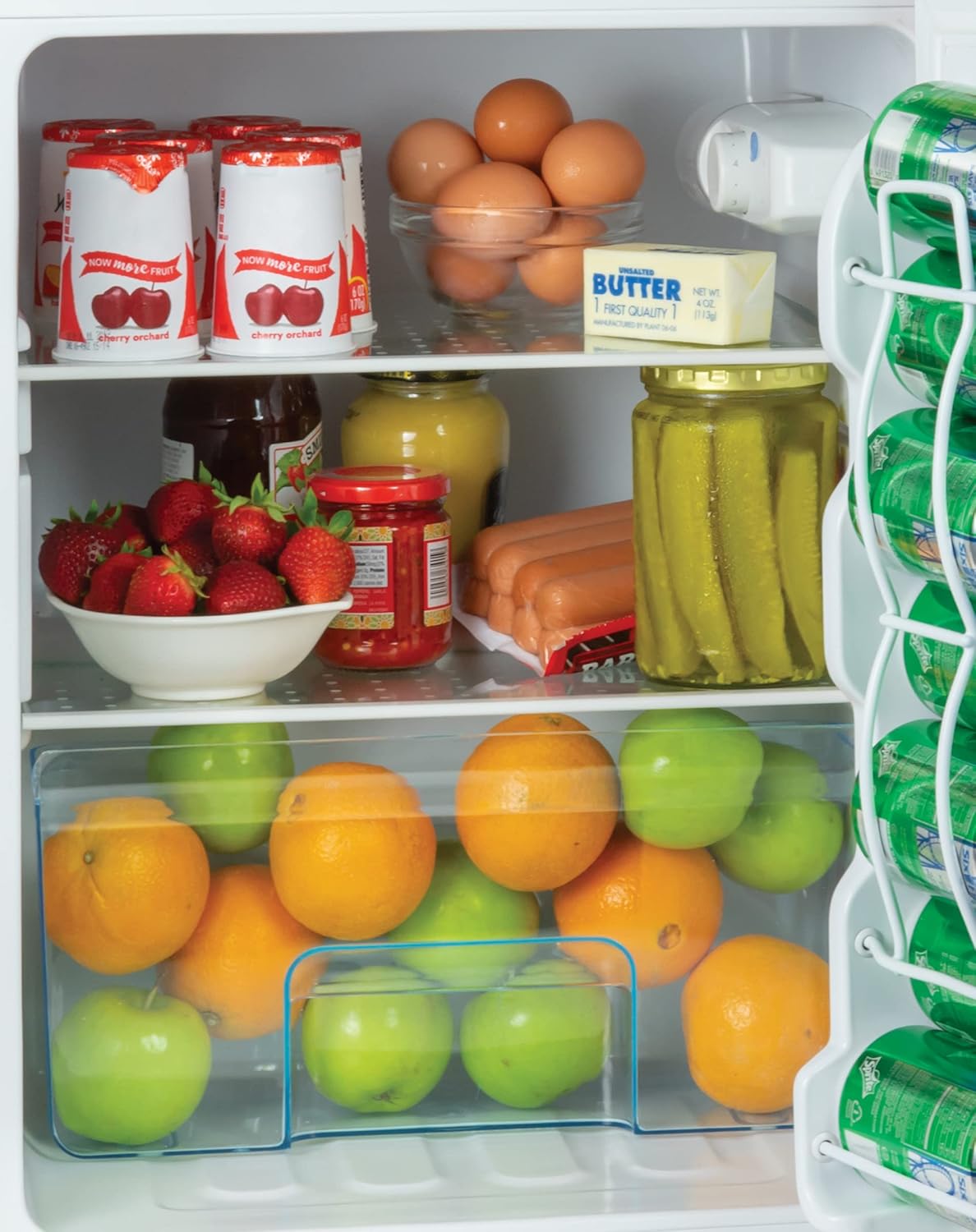 Igloo 3.2 Cu. Ft. Double Door Refrigerator with Freezer, Adjustable Temperature Control Down to 32 Degrees, Removable Glass Shelves