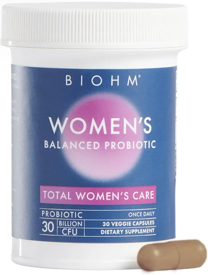 BIOHM Probiotics for Women, 30 Billion CFU, 9 Strains (30 Count) Helps Support Total Gut Health, Digestive & Immune System