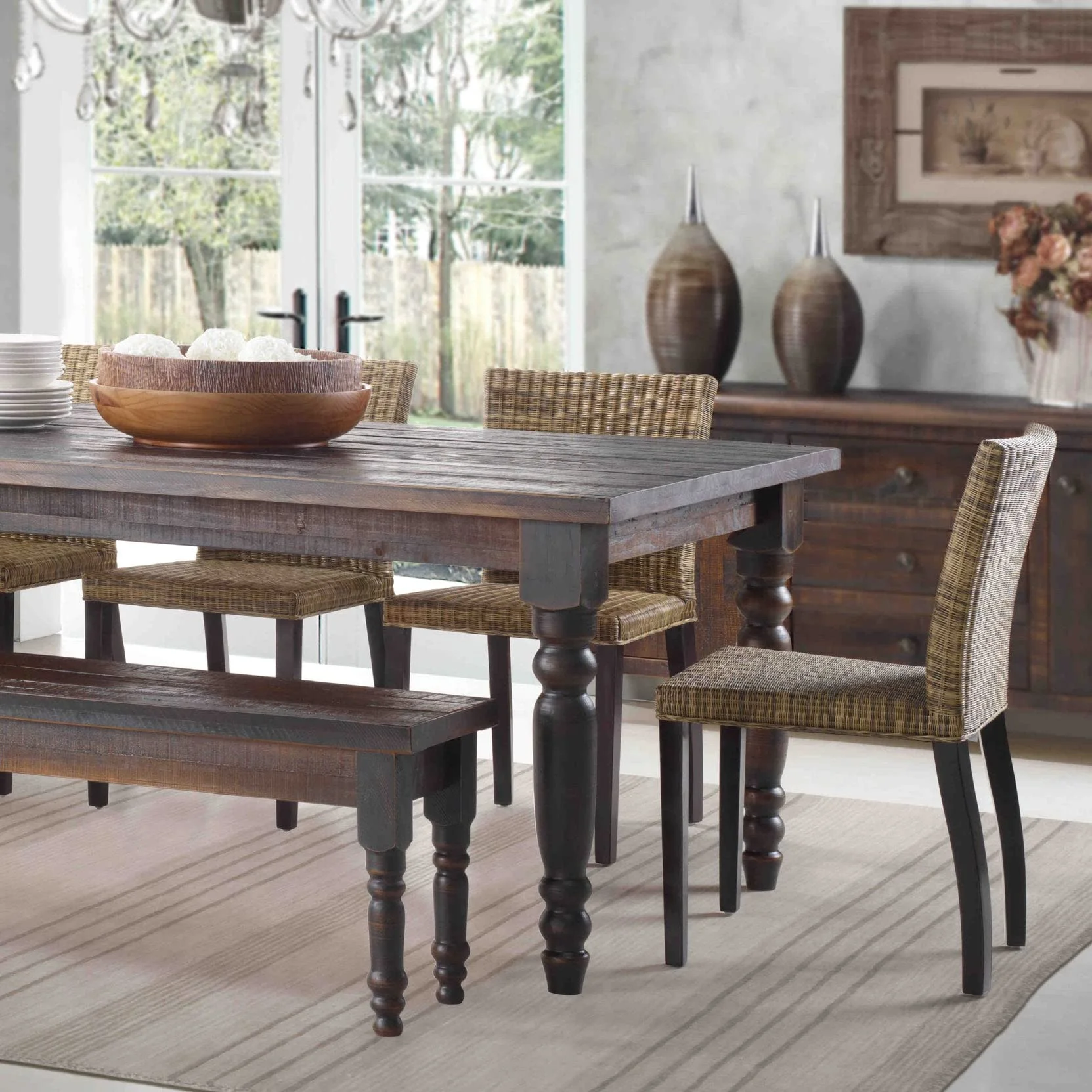 Grain Wood Furniture Valerie Original Solid Wood 63" Dining Table, Barnwood - Curated Treasures Market