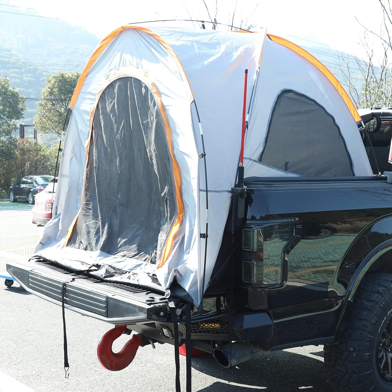 Pickup Truck Tent, Waterproof PU2000mm Double Layer for 2 Person, Portable Truck Bed Tent, 5.5'-5.8' Camping Preferred