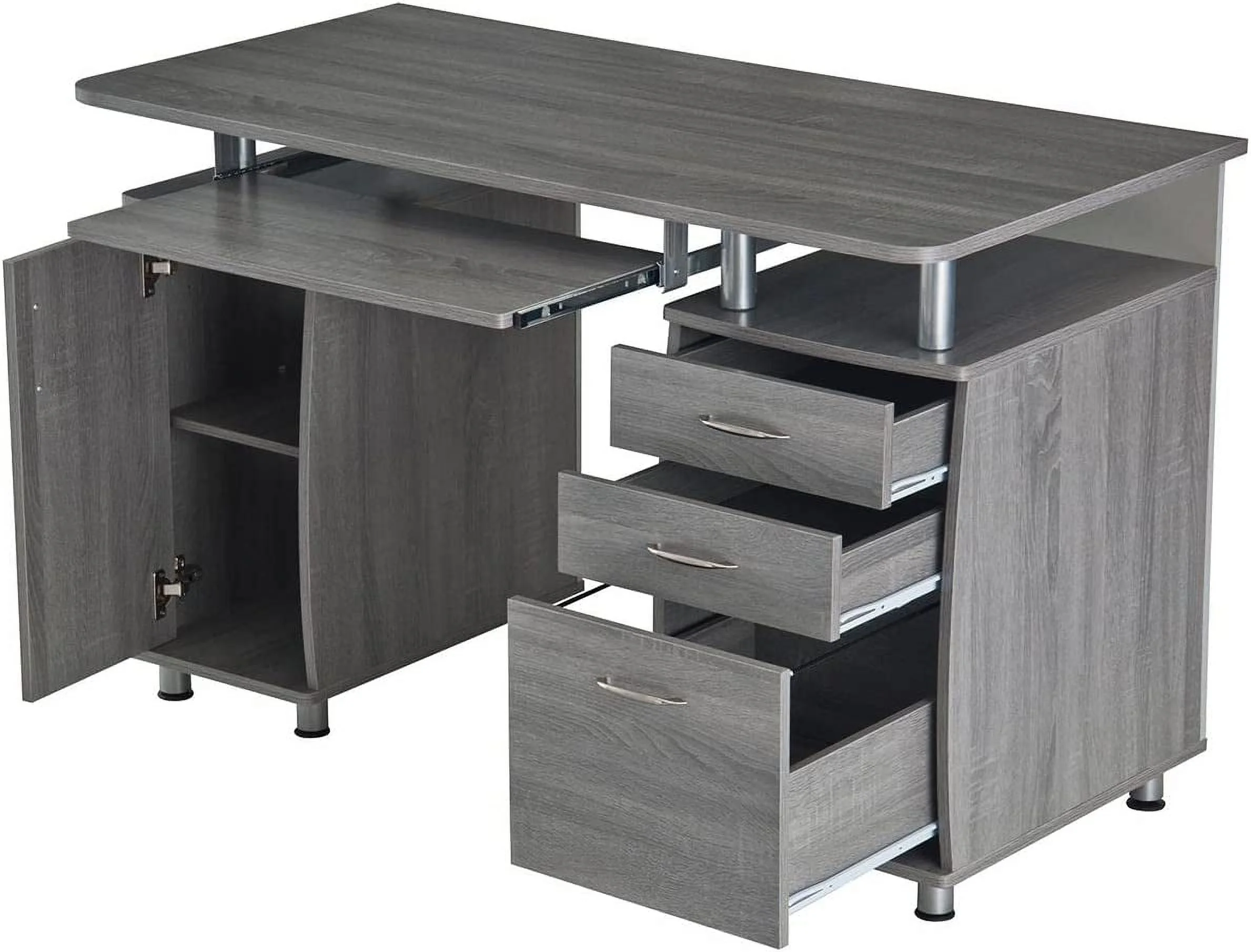 Small Computer Desk In Gray