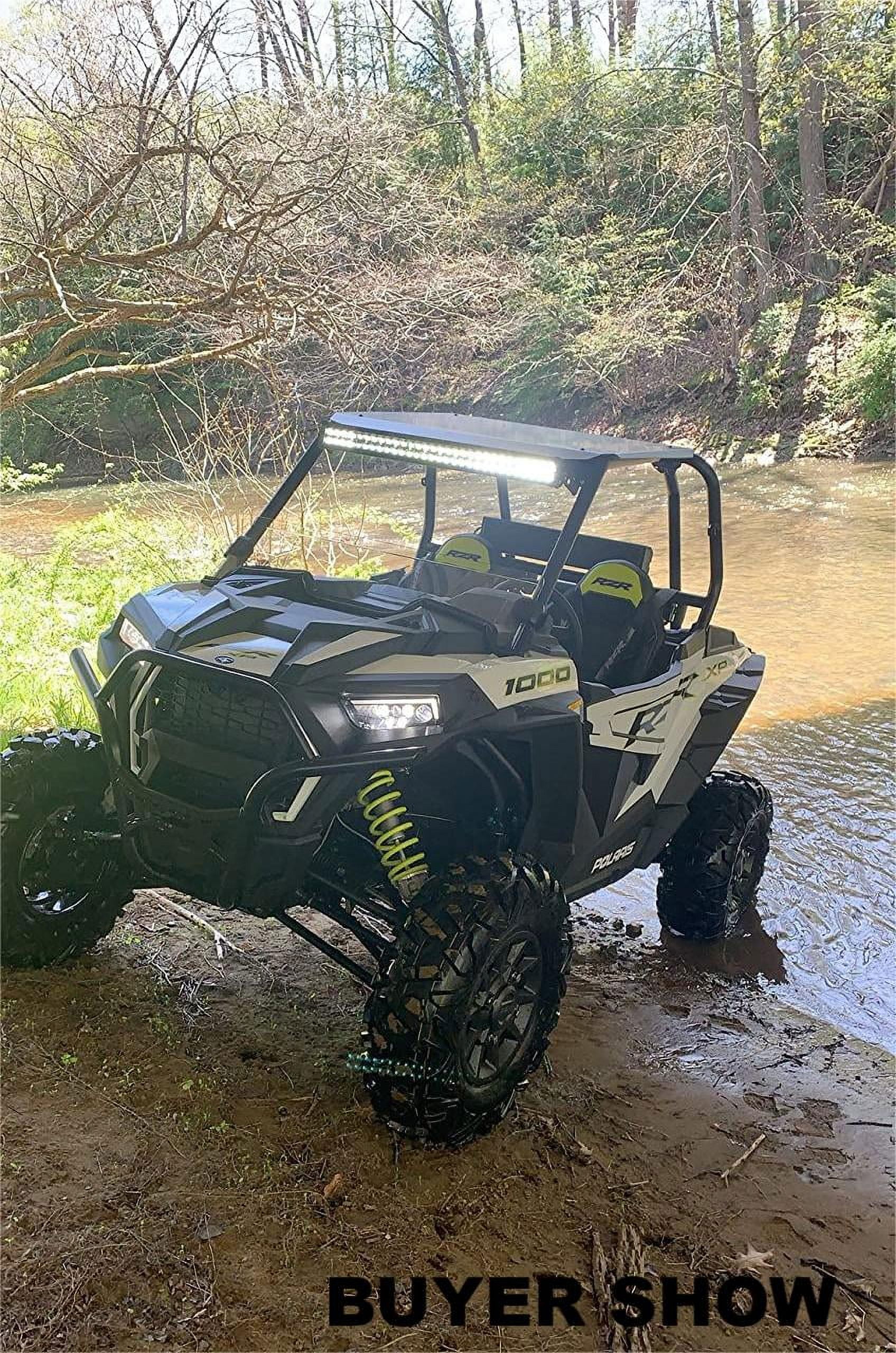 Kojem Aluminum Roof Fit for Polaris RZR 900 900S 1000S XP1000 Turbo 2014-2022 2 Door Model Low Profile  HARD TOP Black Powder Coat