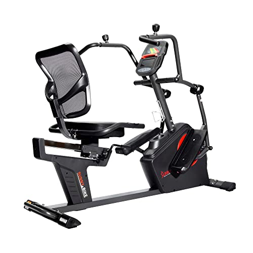 Sunny Health & Fitness Elite Recumbent Cross Trainer & Elliptical Machine with Arm Exercisers for Home Arm/Leg Training