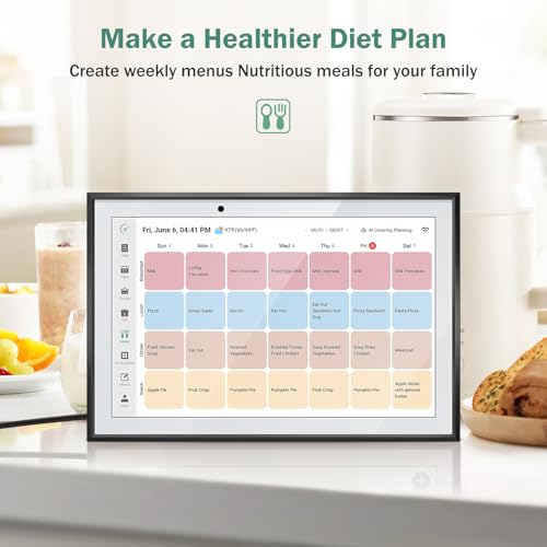 10.1 Inch WiFi Planner Smart Digital Calendar: Two - Way Sync with Phones, Chore Charts, Achievement Rewards, AI Meal Planning