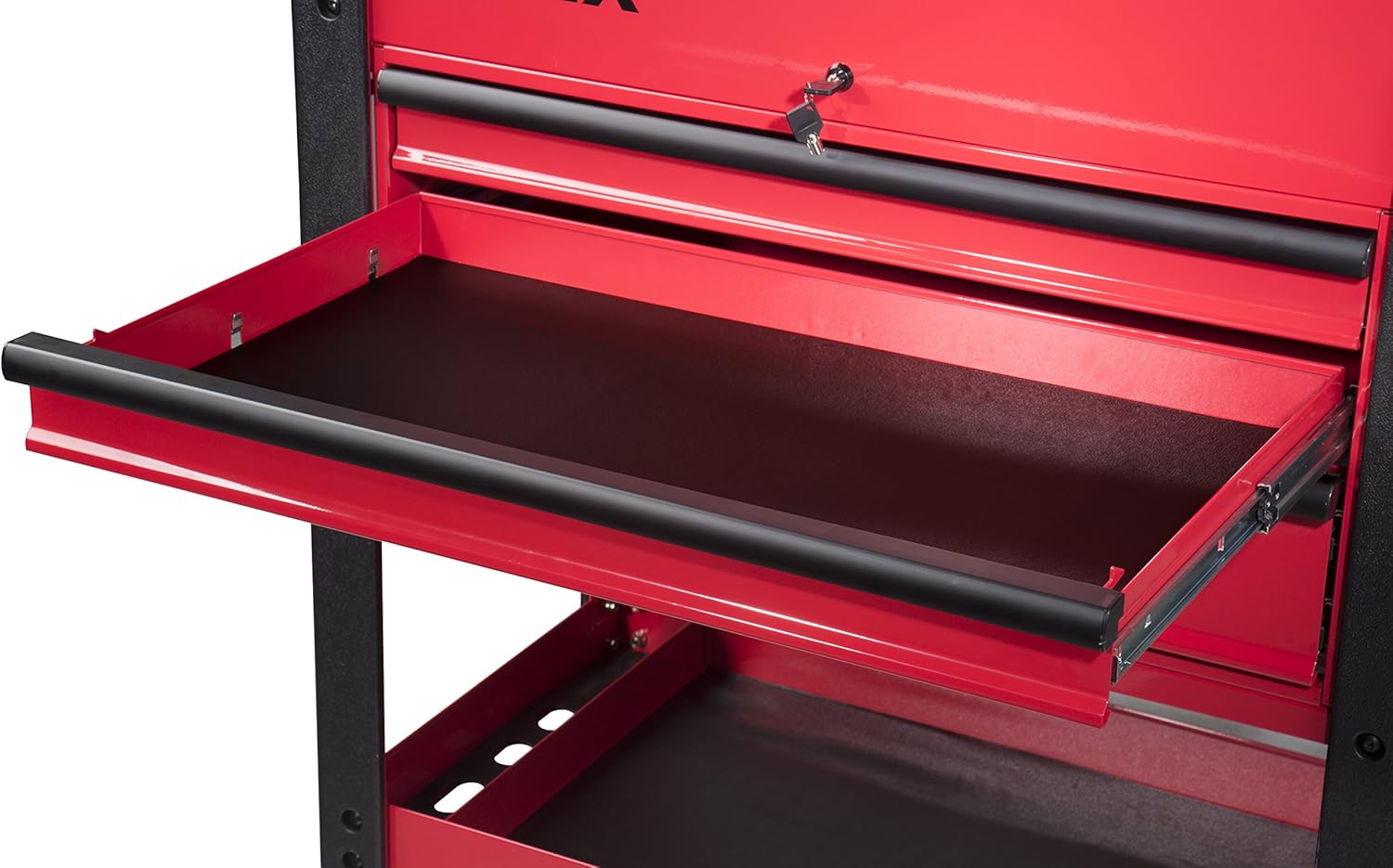 Sunex 8035XT 3 Drawer Service Cart with Sliding Top- Red