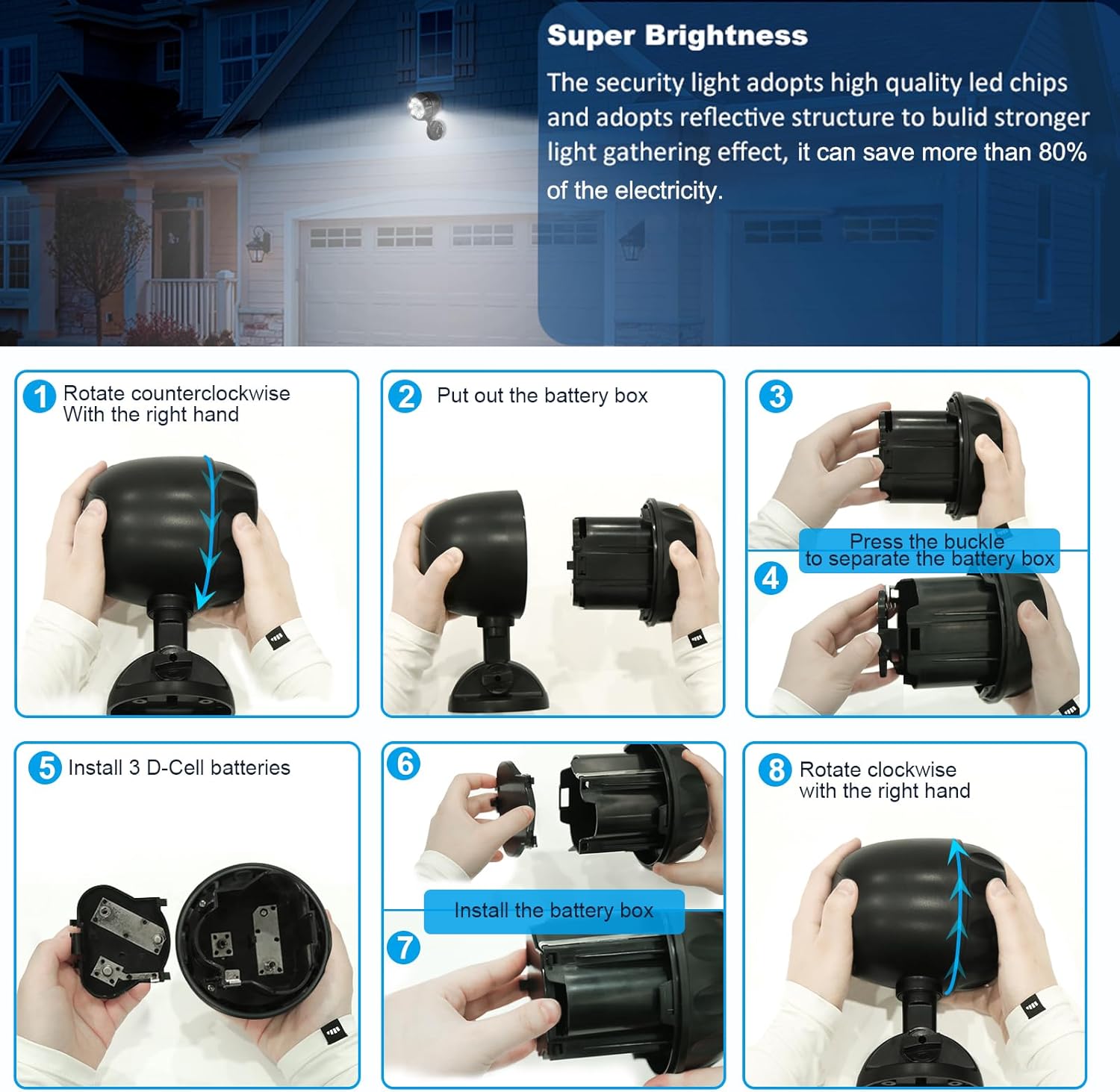Led Motion Sensor Light Battery Operated