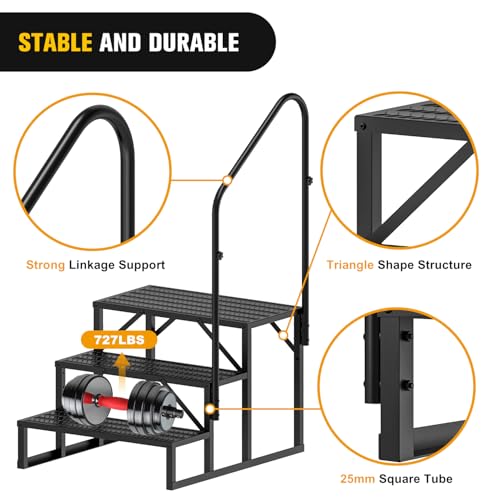 Nilight RV Steps with Handrail