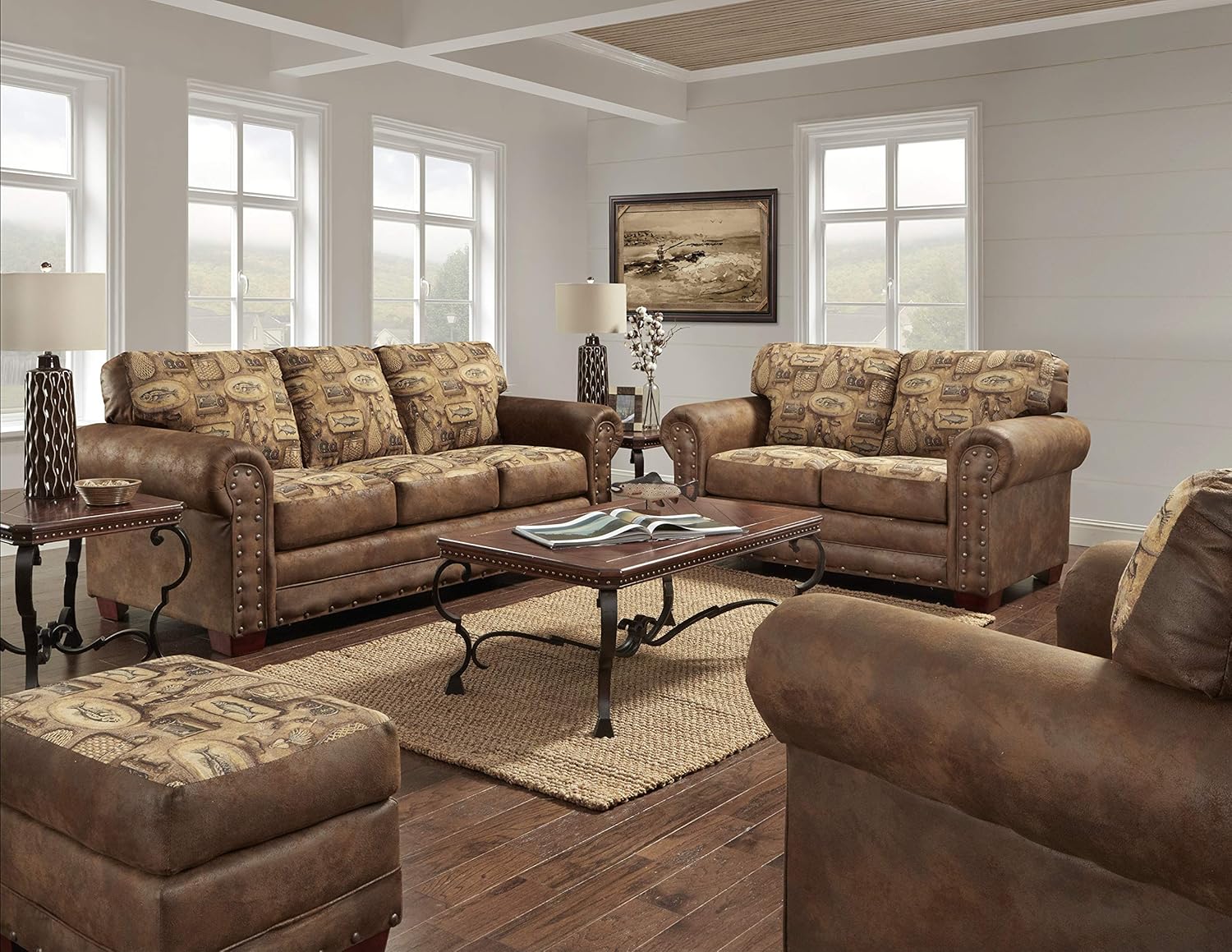 American Furniture Classics Model River Bend loveseat, Brown