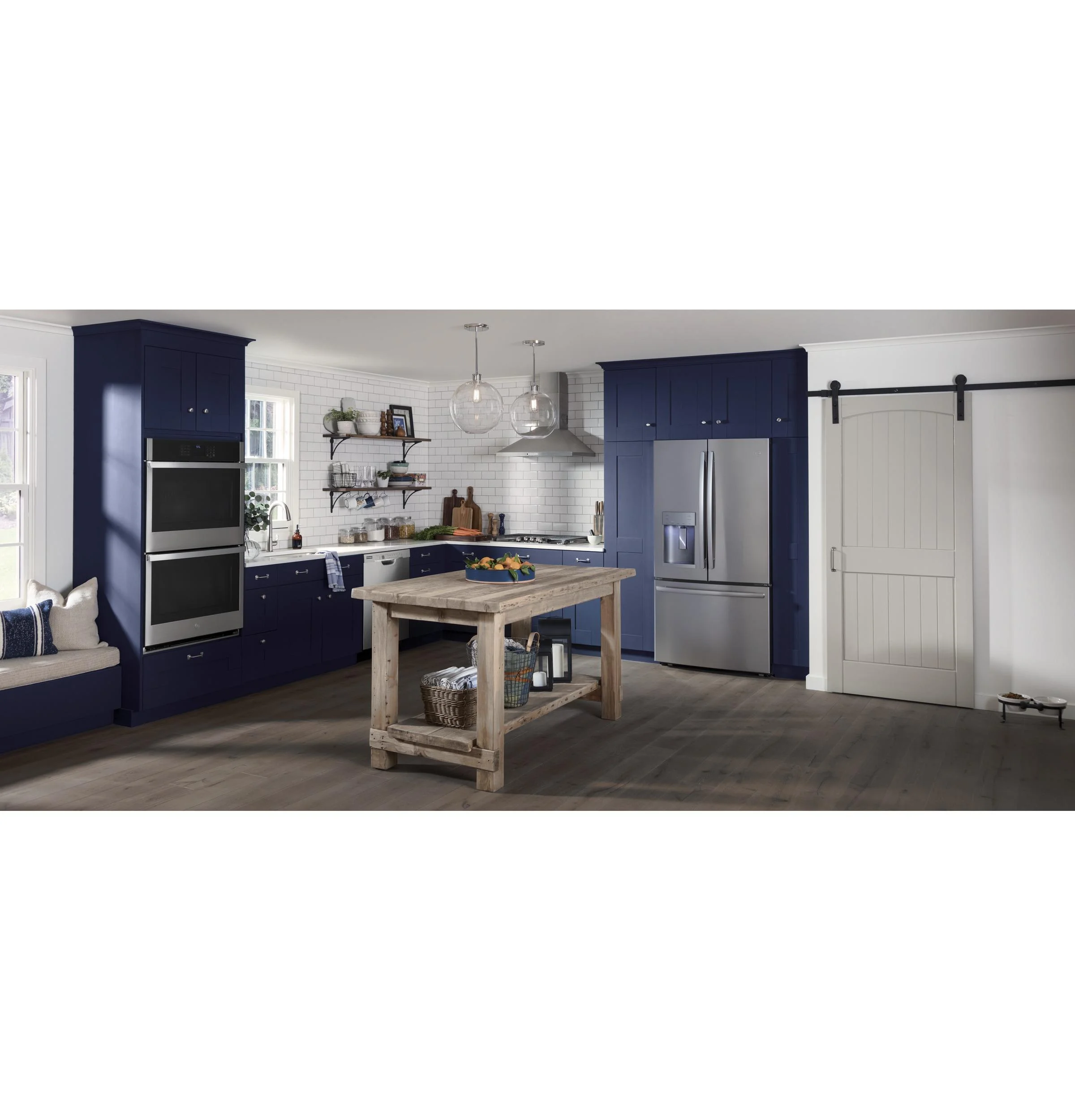 GE® 30" Smart Built-In Self-Clean Convection Double Wall Oven with Never Scrub Racks