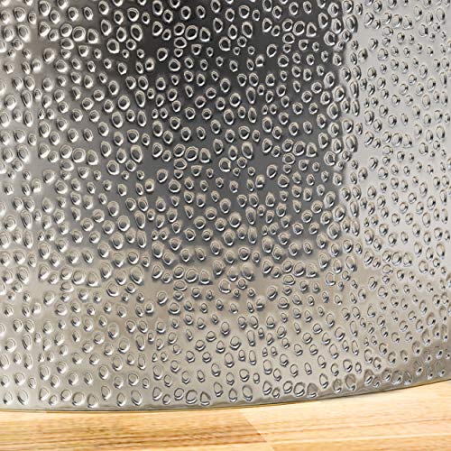 Christopher Knight Home Rache Modern Round Coffee Table with Hammered Iron, Silver