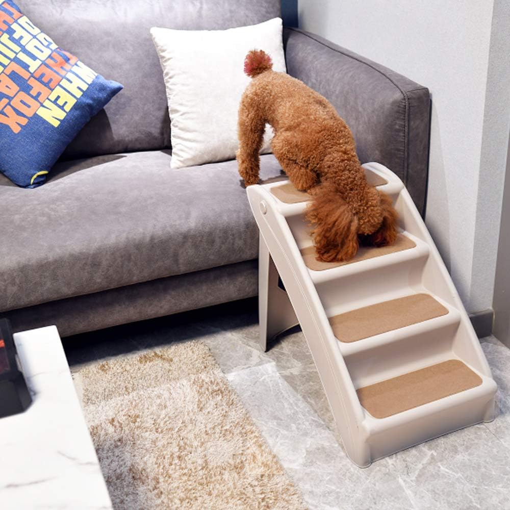 PAWISE Dog Stairs Foldable Steps for Puppy and Kitty, Dog Cat Ramp (Stair-1)