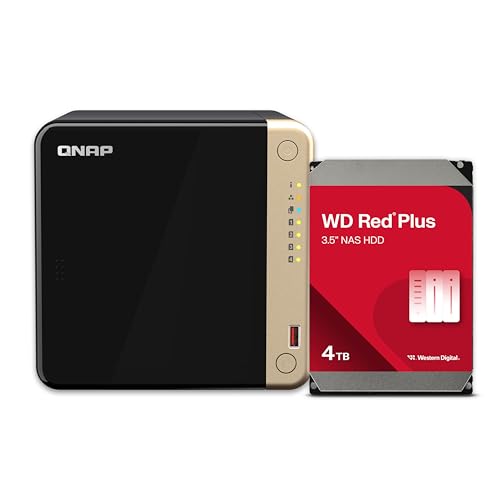 QNAP TS-464-8G-US 4 Bay High-Performance Desktop NAS with Intel Celeron Quad-core Processor