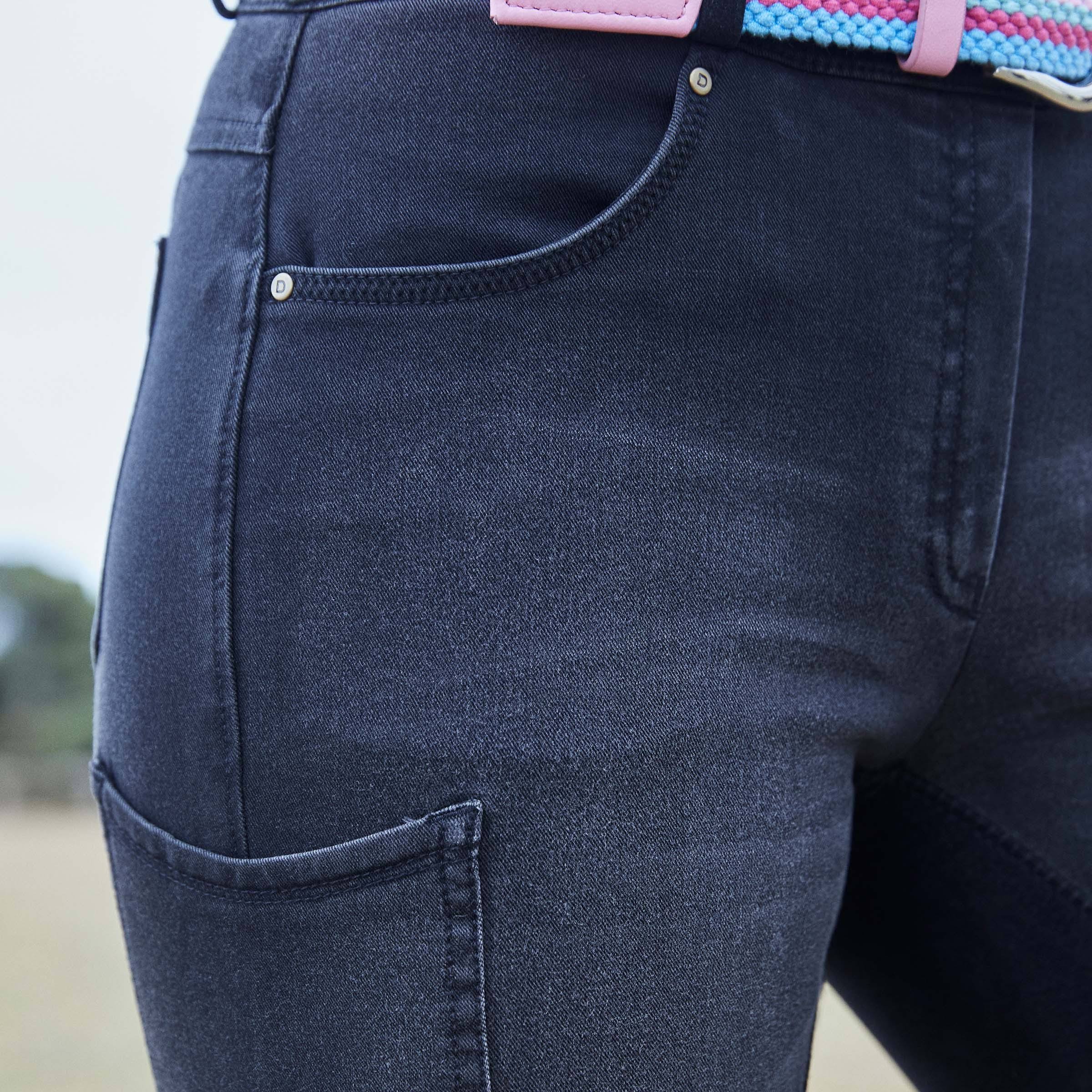 Dublin Shona Full Suede Seat Denim Breeches - 20/38x22 Ash