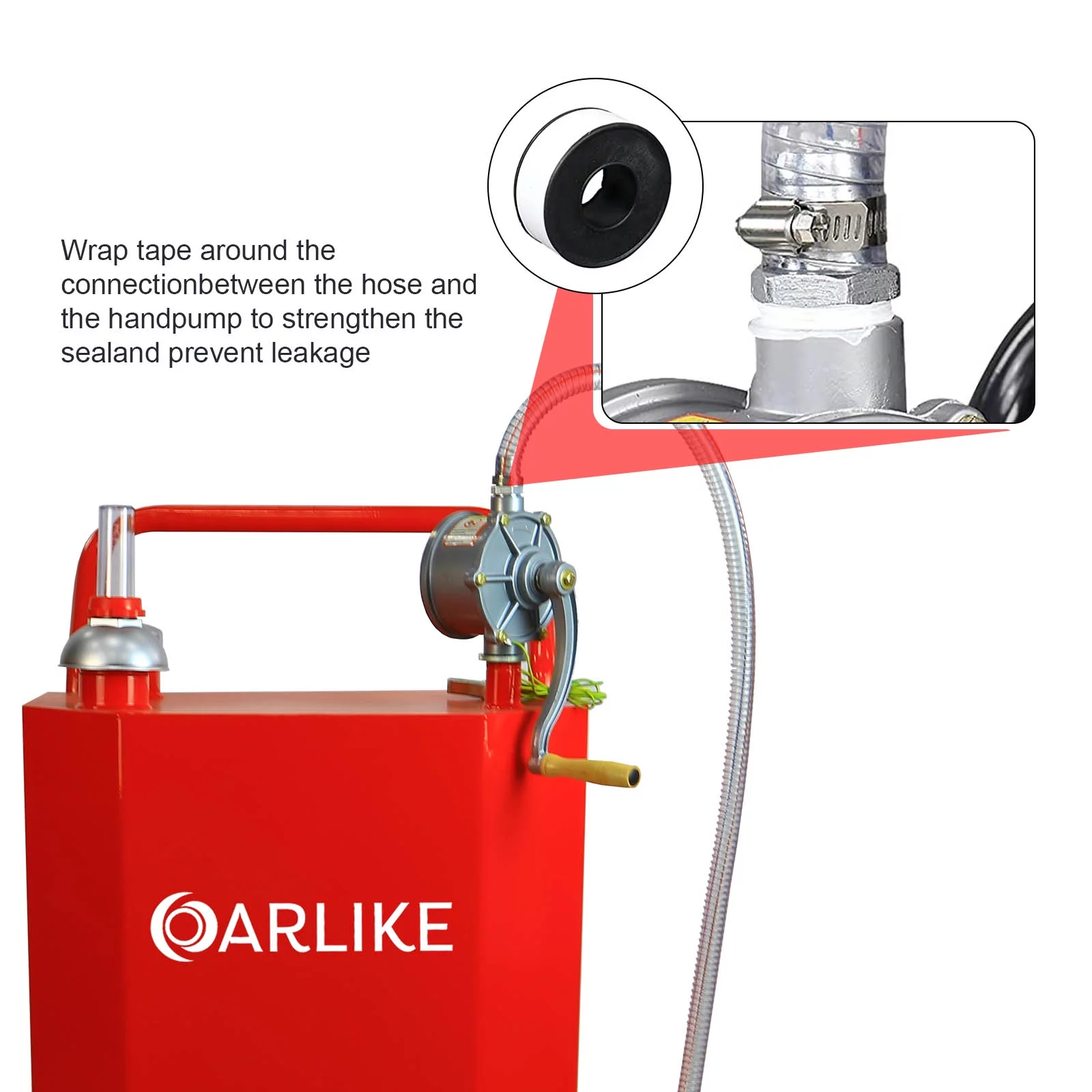 Oarlike 30 Gallon Gas Fuel Transfer Tank Portable Oil Storage Can for Propane Diesel Gasoline Kerosene with Hand Pump Gas Caddy on 4 Wheels for Boat