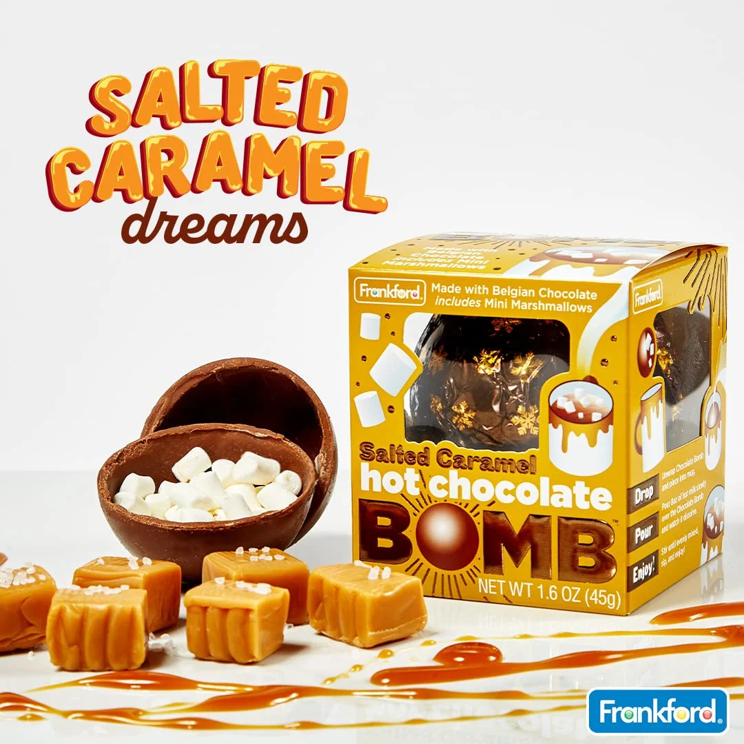 36 Pack Assorted Hot Chocolate Bombs - 18 Original Flavor, 6 Peppermint, 6 Double Chocolate, And 6 Salted Caramel Belgian Chocolate Hot Cocoa Melting