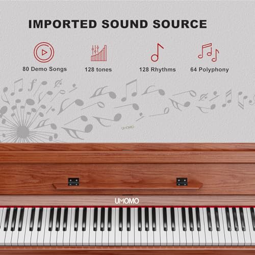 UMOMO 88 Weighted Key Digital Piano with Duet Piano Bench