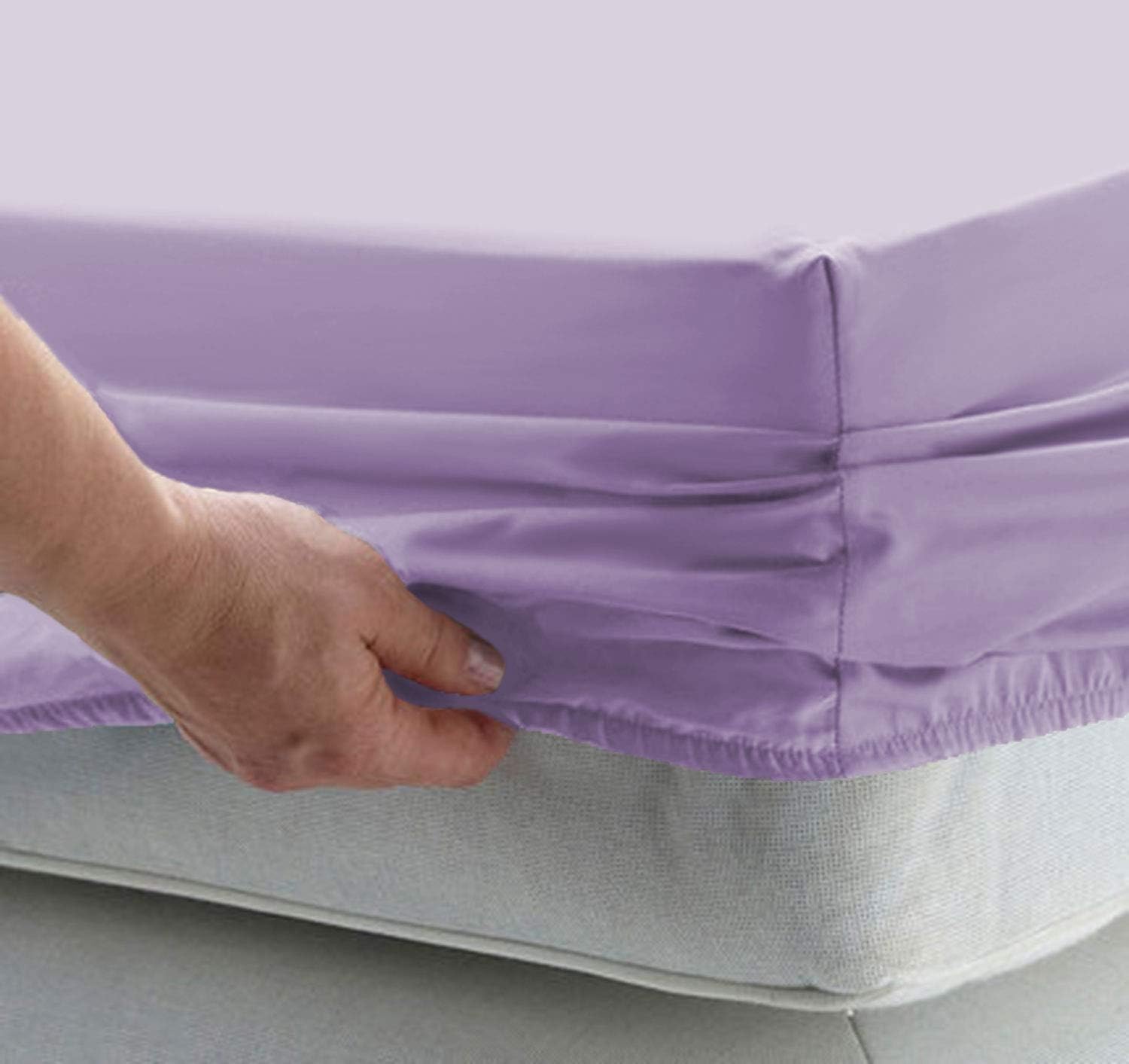 Pizuna 800 Thread Count Cotton California-King-Sheet-Set White, 100% Long-Staple-Cotton Smooth Sateen Sheets