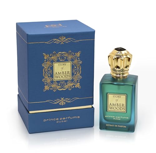 Prince Parfums Dubai - Story of Bois De Guaiac For Men - 3.4 Ounces - Extrait de Parfum - Exquisite Luxury Fragrance Exotic Woods, Amber