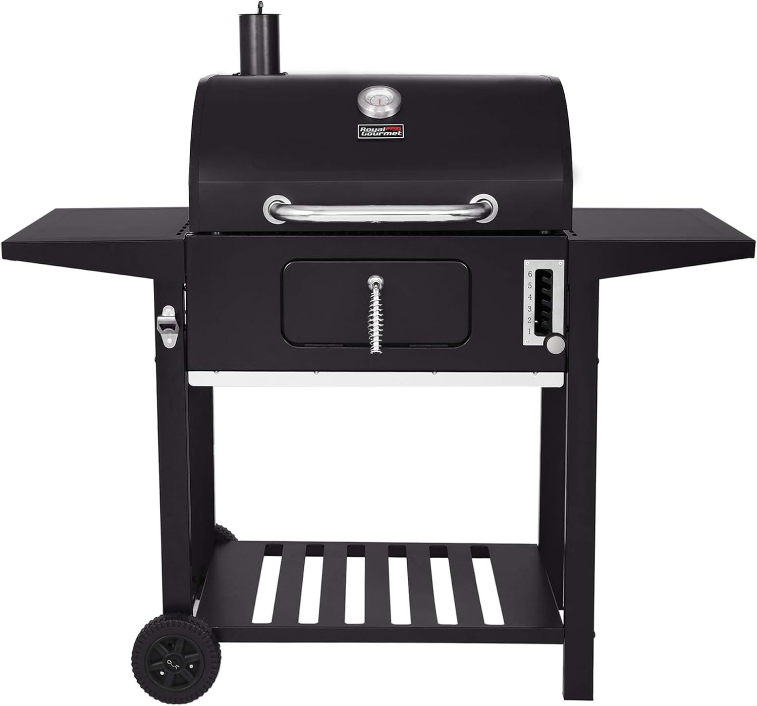 Royal Gourmet CD1824AX 24-Inch Charcoal Grill Outdoor BBQ Smoker Picnic Camping Patio Backyard Cooking, Black