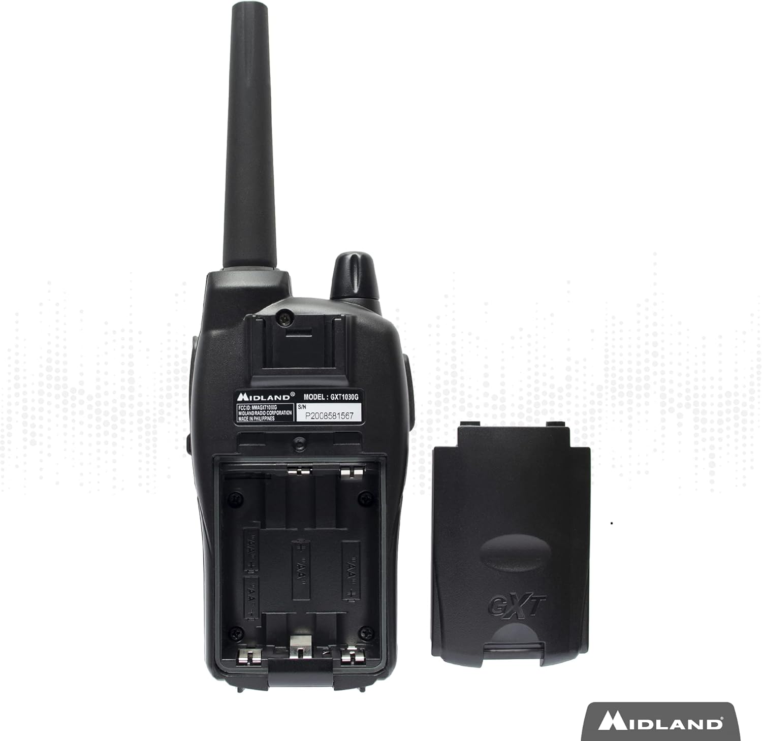 Midland 50 Channel Waterproof GMRS Two-Way Radio - Long Range Walkie Talkie with 142 Privacy Codes, SOS Siren