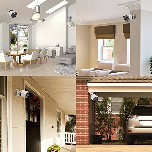 Zmodo 8 Channel NVR 4 720p HD Security Camera Smart PoE System No Hard Drive