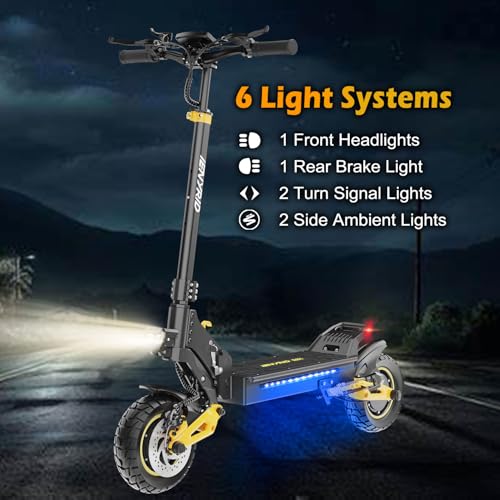 800W/2000W e Scooter for Adults Electric Scooter with Seat 10" Off Road Pneumatic Tires Long Range Motorized e-Scooter,28-35MPH