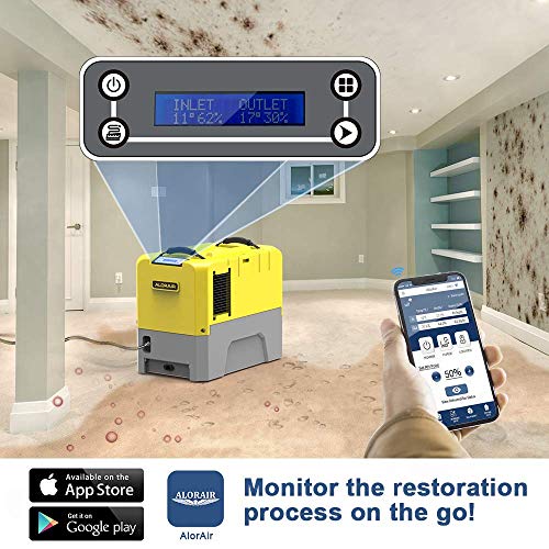 ALORAIR 180PPD Commercial Dehumidifier for Crawl Space & Basement, Wi-Fi APP Controls with Pump, Capacity up to 85 PPD at AHAM Condition