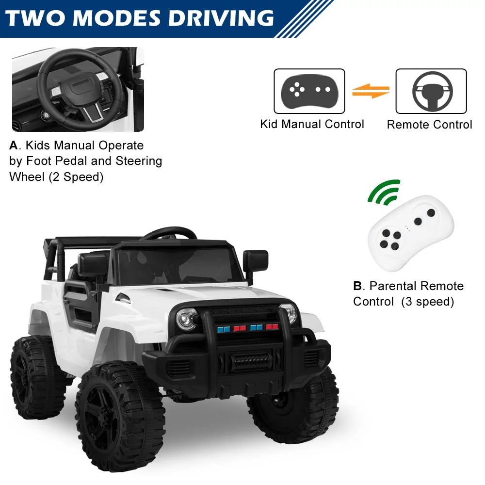 Zimtown Safety 12V Battery Electric Remote Control Car, Kids Toddler Ride On Truck Toy Motorized Vehicles, Wheels Suspension, Seat Belts