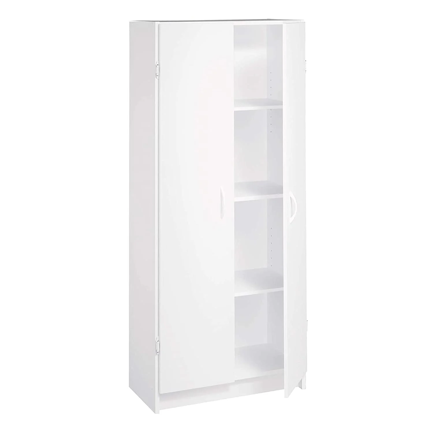 YINCHEN Pantry Cabinet Cupboard with 2 Doors, Adjustable Shelves, Standing, Storage for Kitchen, Laundry or Utility Room, White