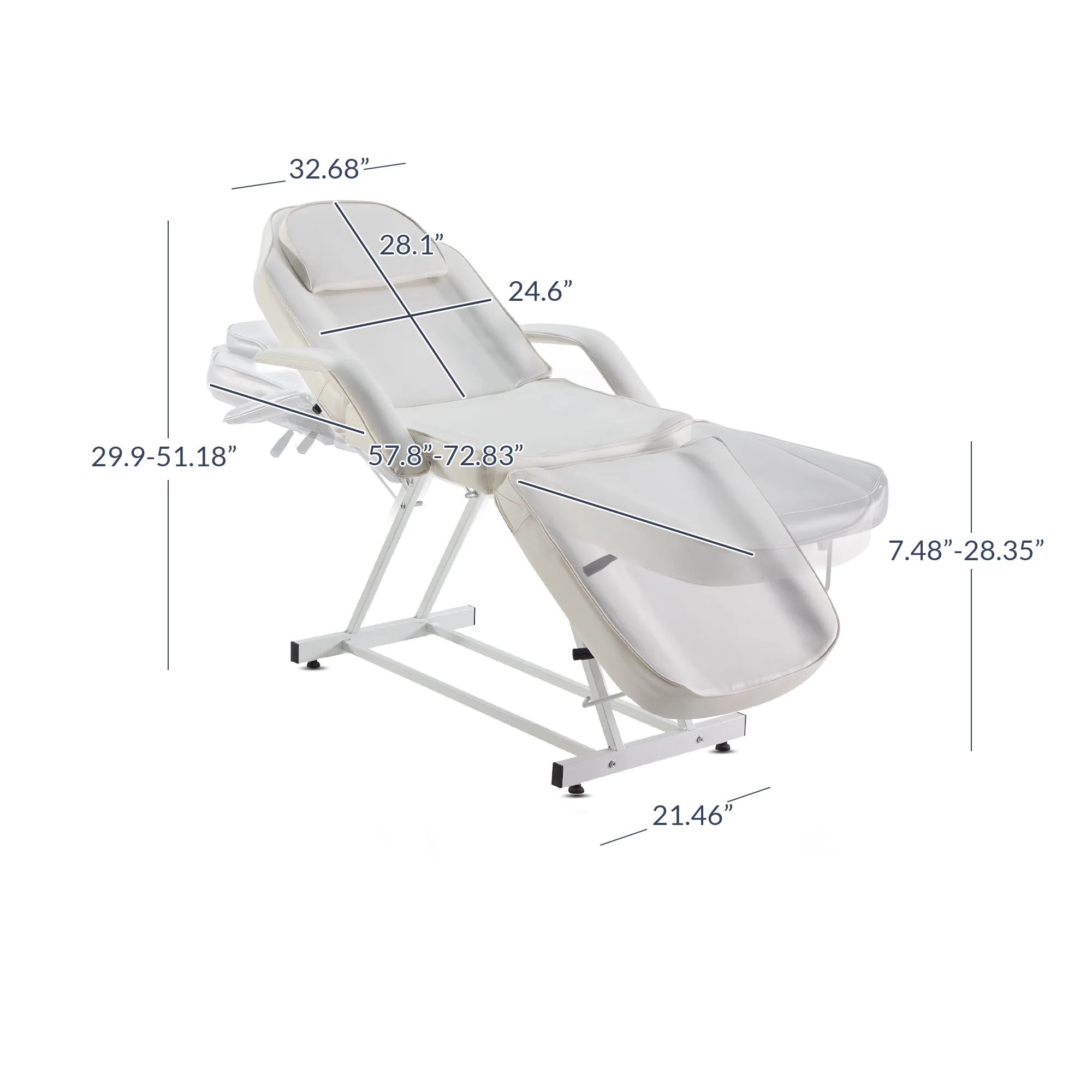 Bellavie Massage Facial Bed Adjustable Table Chair Beauty Spa Salon Tattoo Beauty, Cream