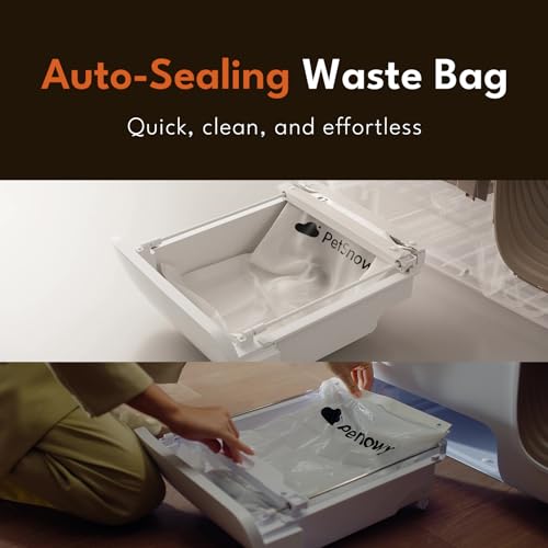 Self-Cleaning Automatic Cat Litter Box with Odor Control TiO2 System, Robot Litter Box with Auto-Packing, App Control