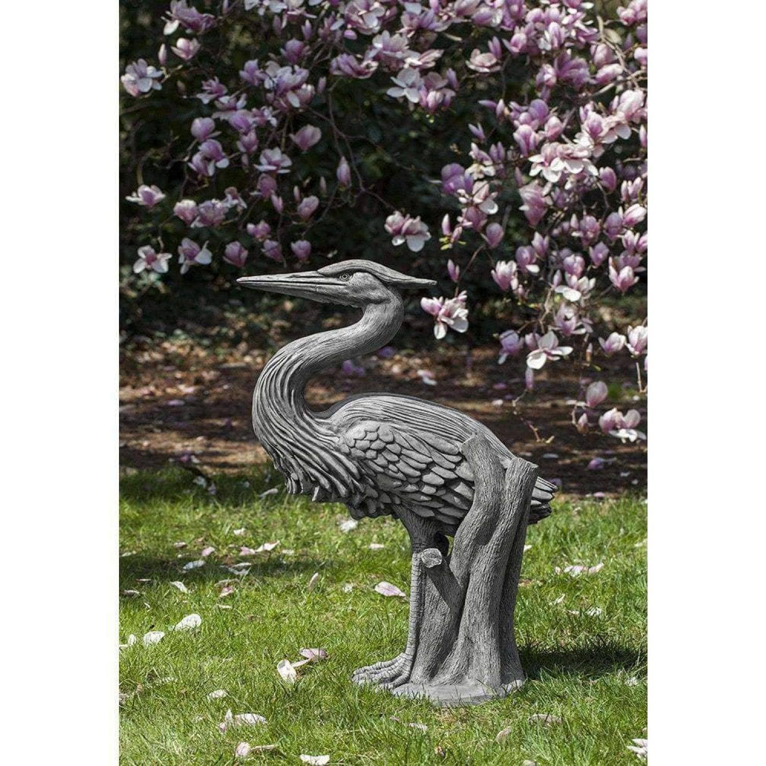 Campania International Heron Garden Statue - Ferro Rustico Nuovo