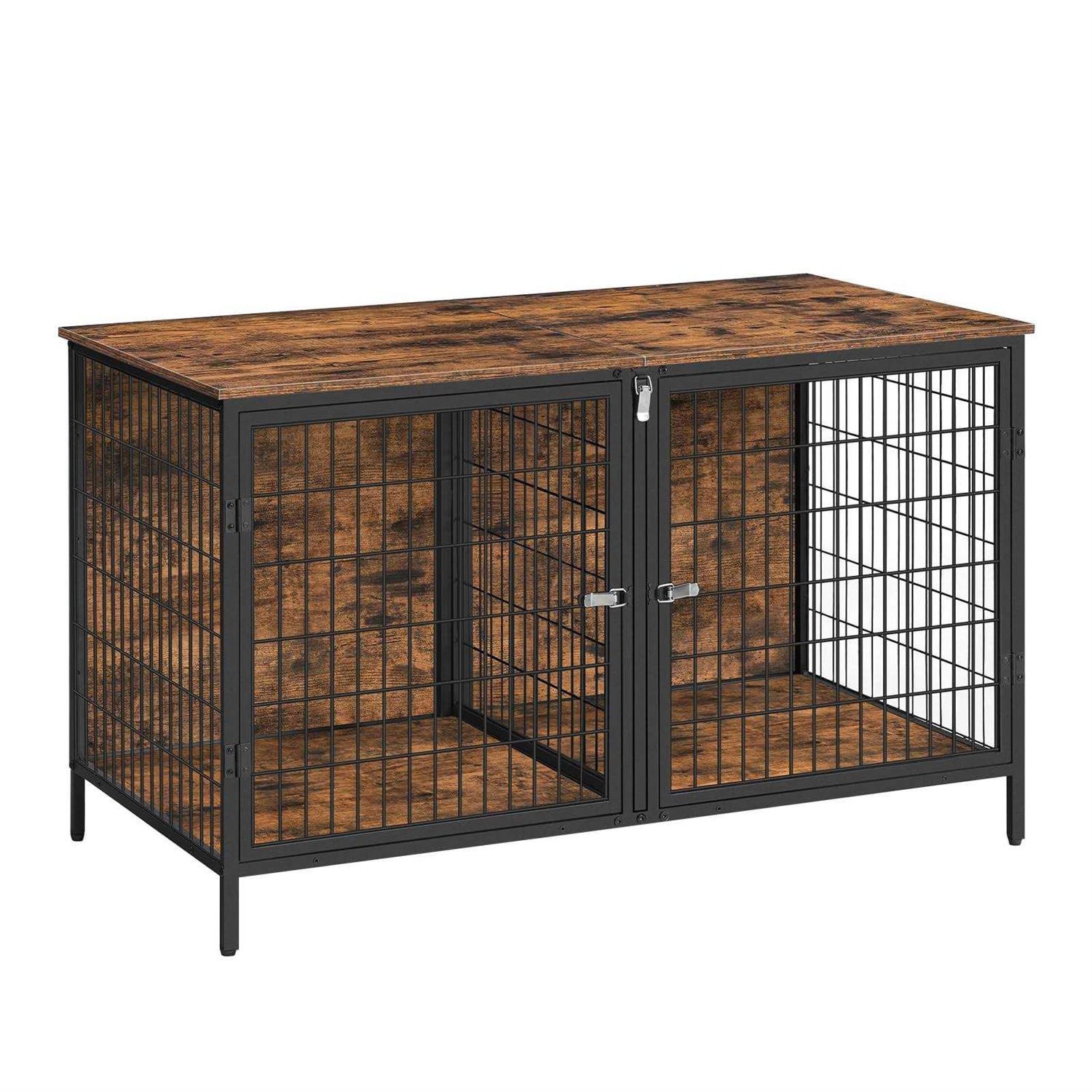 MAHANCRIS Dog Crate Furniture for 2 Dogs 43.3 Dog Kennel with Removable Divider - Pet Supplies online store