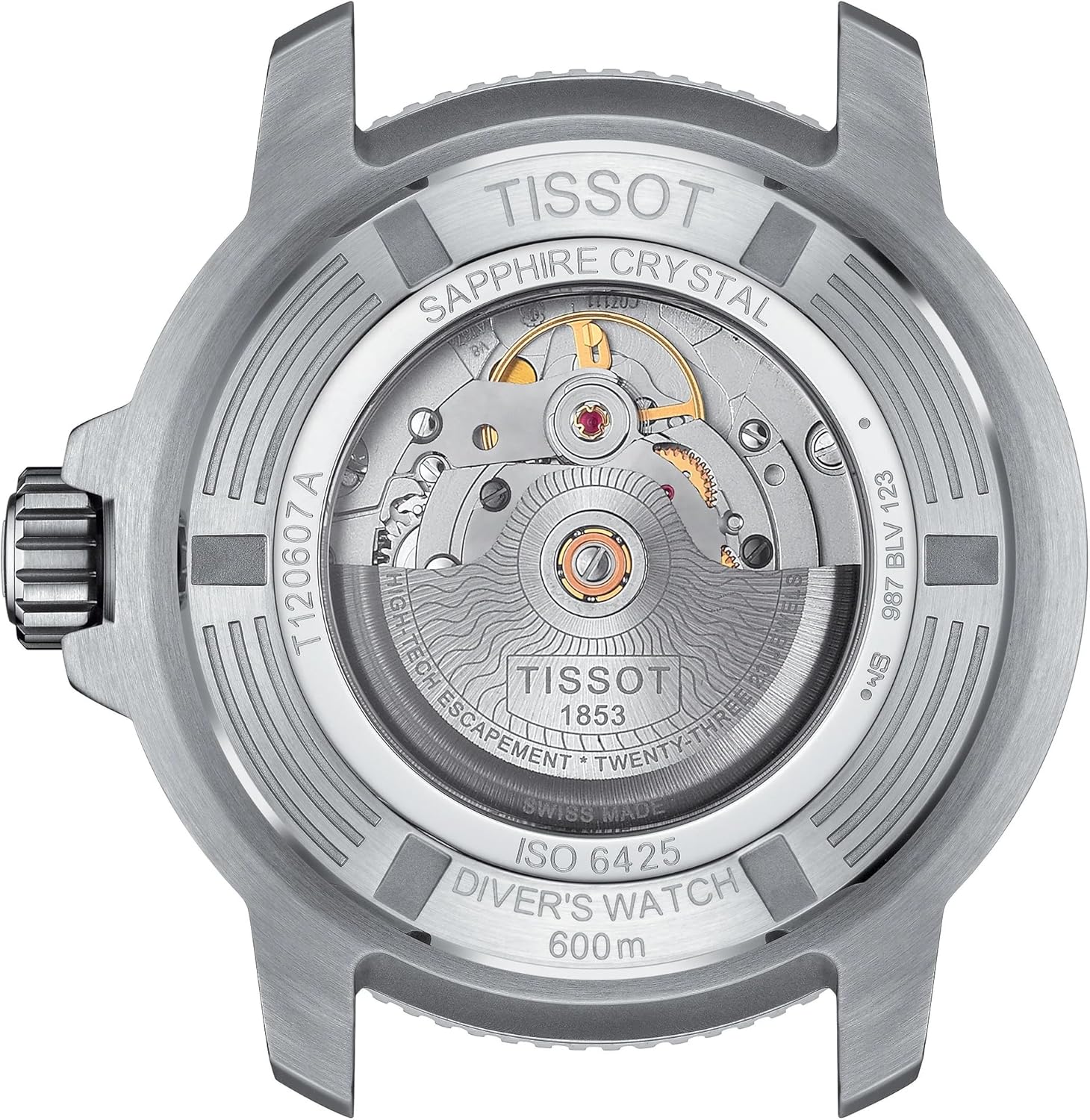 Tissot Mens Seastar 2000 Professional Powermatic 80 316L Stainless Steel case Automatic Watch, Black, Rubber, 22 (T1206071744101)