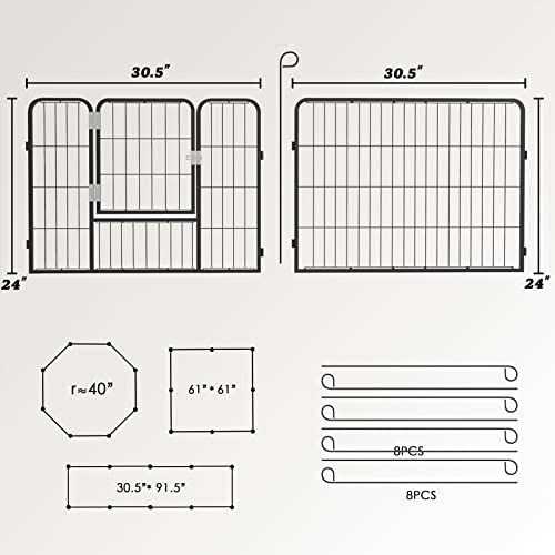 OFIKA Heavy Duty Metal Dog Playpen for medium/small Animals Panels 32 Width - Pet Supplies online store